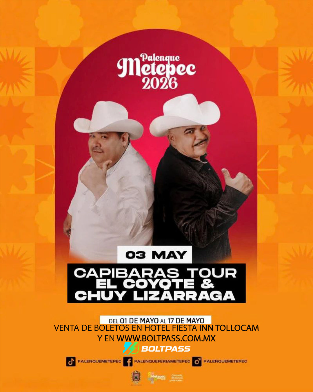 CAPIBARAS TOUR  - Palenque de San Isidro Metepec 2026