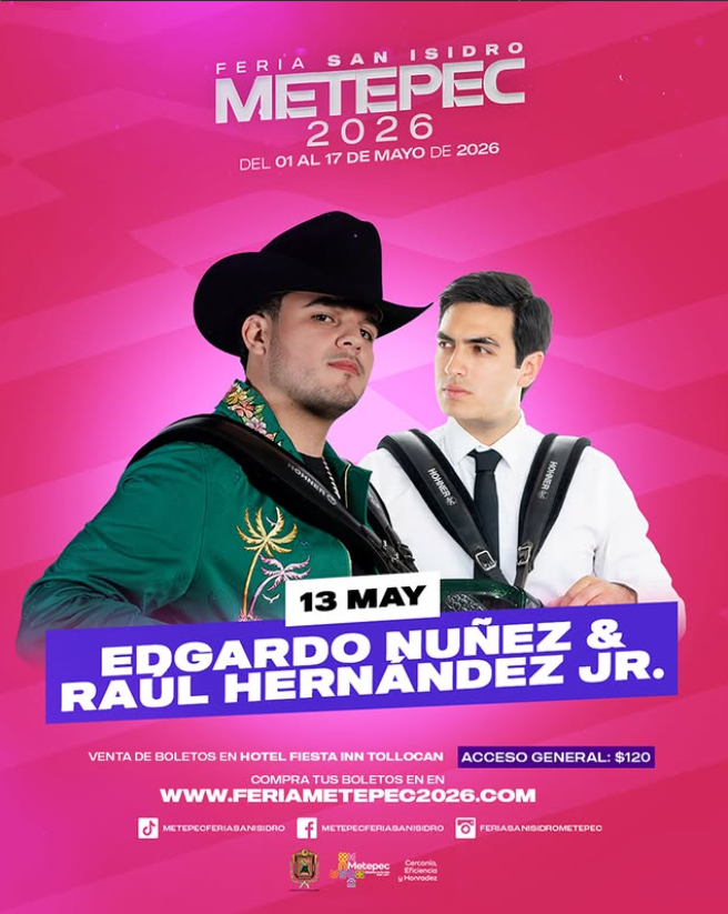 EDGAR NÚÑEZ Y RAÚL HERNÁNDEZ JR - Teatro del Pueblo San Isidro Metepec 2026